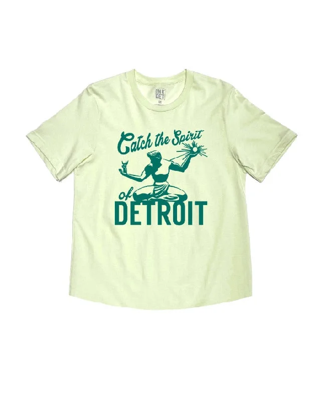 Sports Team T-ShirtsInk Detroit Catch the Spirit kinda cropped T-Shirt - Citron