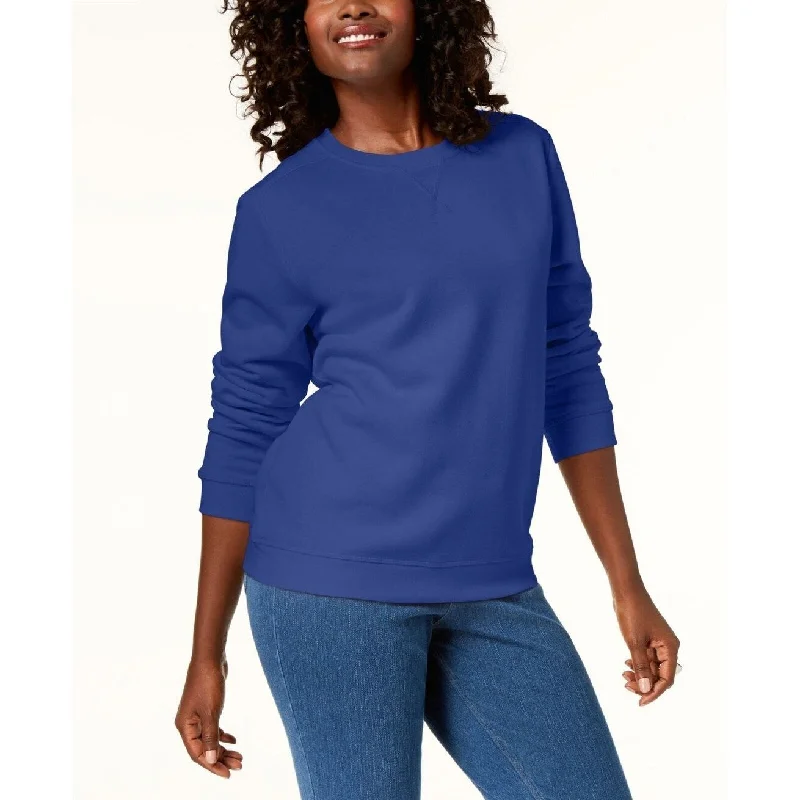 Metallic HoodiesKaren Scott Women's Classic Sweatshirt Ultra Blue Size Extra Small - X-Small