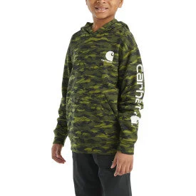 Organic Cotton SweatshirtsYouth Boys Long Sleeve Camo Graphic Sweatshirt - Green Camo