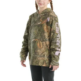 Linen Blend SweatshirtsYouth Girls Long-Sleeve Camo Graphic Sweatshirt - Mossy Oak Country DNA