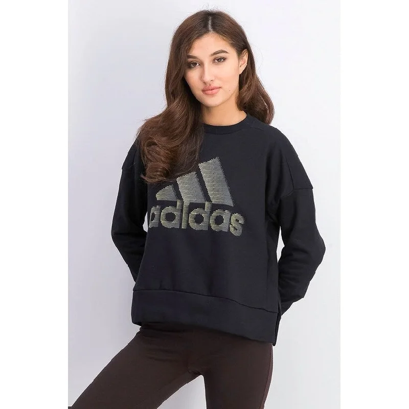 High-Fashion SweatshirtsAdidas Women's Glam-Logo Sweatshirt Black Size Medium