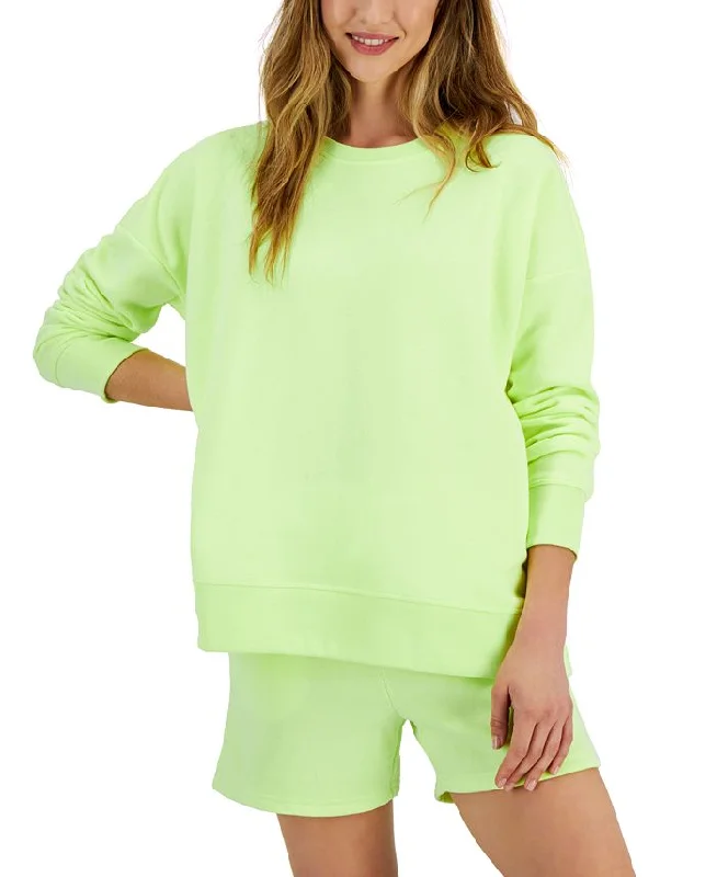 Cropped SweatshirtsID Ideology Women's Fleece Sweatshirt Green