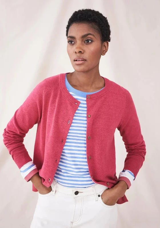 White Stuff Lulu Light Knit Cardigan, Deep Pink