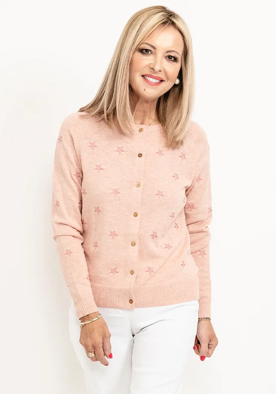 Anti-odor cardiganWhite Stuff Lulu Star Fine Knit Cardigan, Light Pink