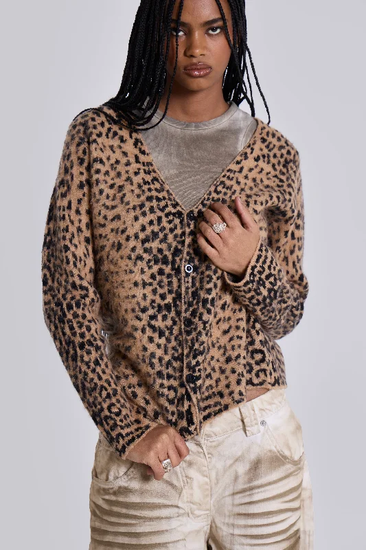 Button-up cardiganLeopard Chuck Cardigan