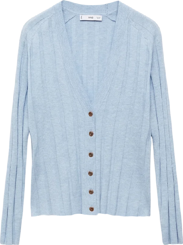 Sequined cardiganMANGO Blue Button Knit Cardigan UK L