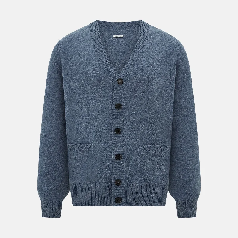 Waterproof cardiganBlue Melange Cashmere Cardigan