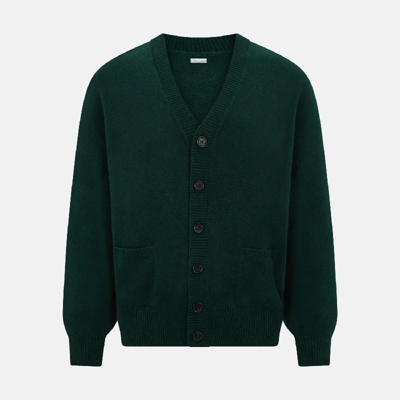 Smart cardiganForest Green Cashmere Cardigan