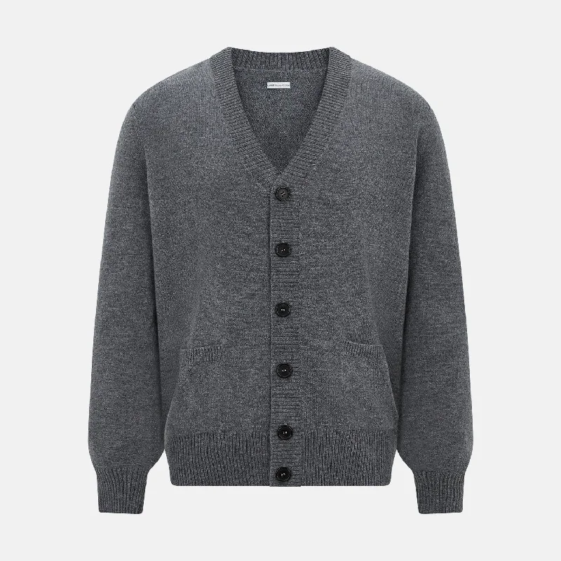 Lightweight cardiganGrey Melange Cashmere Cardigan