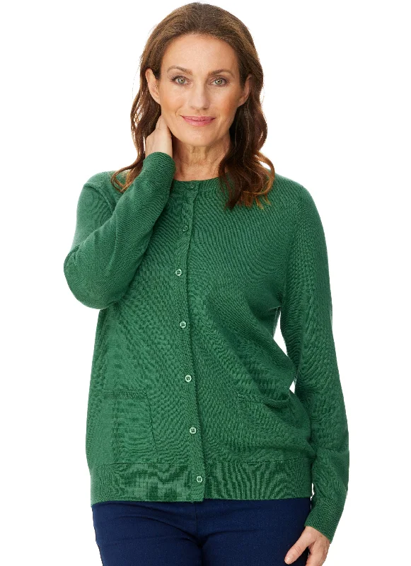 Fleece cardiganLEVENDALE CLASSIC CARDIGAN WITH POCKETS - FERN