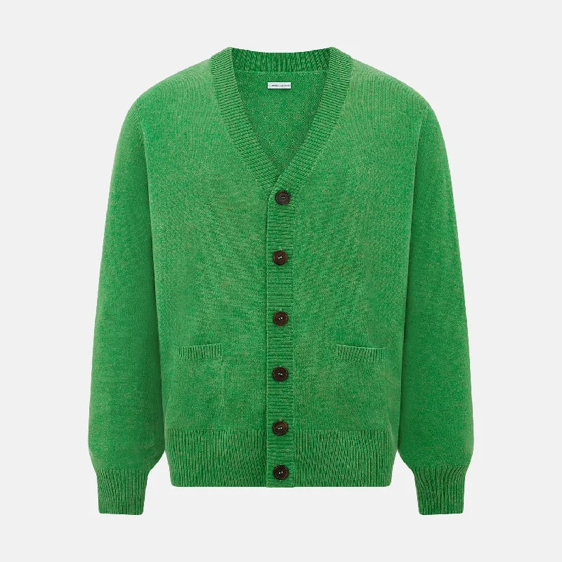 Sheer cardiganLime Green Cashmere Cardigan