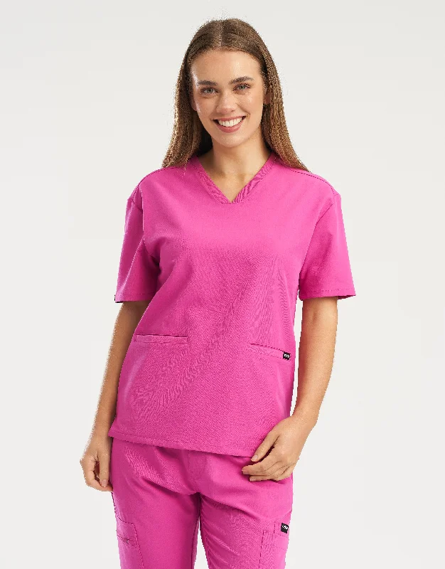 VNeckTopBronzeEssential V Neck Scrub Top - Just Pink