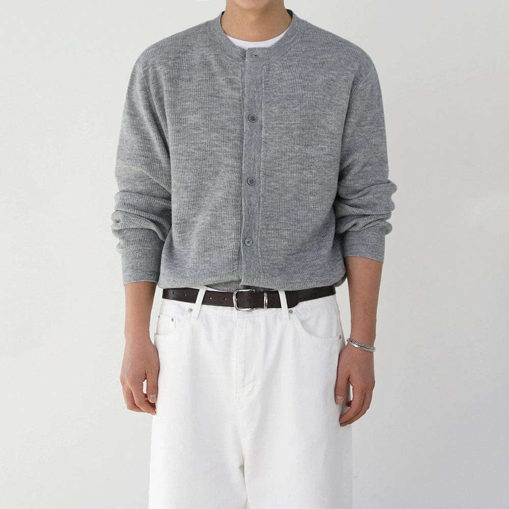 RT No. 11934 KNIT GRAY BUTTON-UP CARDIGAN