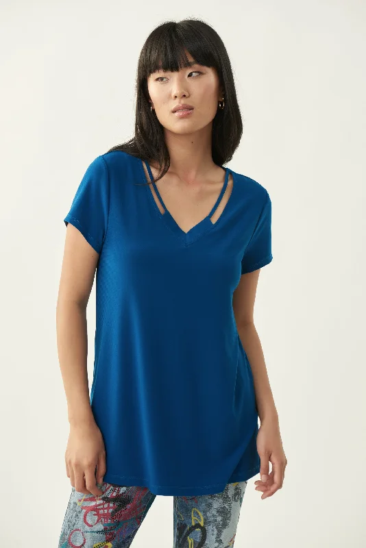 VNeckTopNebula"Aquarius" Blue V-Neck Top