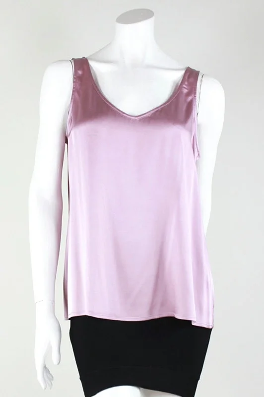 VNeckTopPirateEileen Fisher Satin Sleeveless V-Neck Camisole Size Large