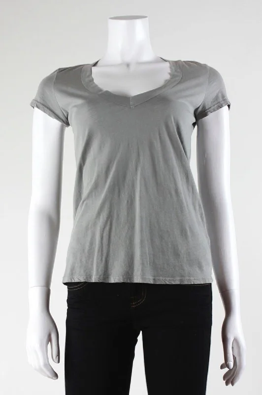 VNeckTopPegasusJames Perse Grey V-Neck T Shirt Size 1