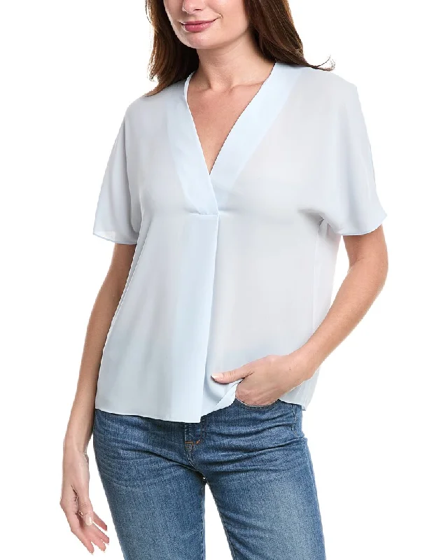 VNeckTopTideVince Crepe V-Neck Blouse