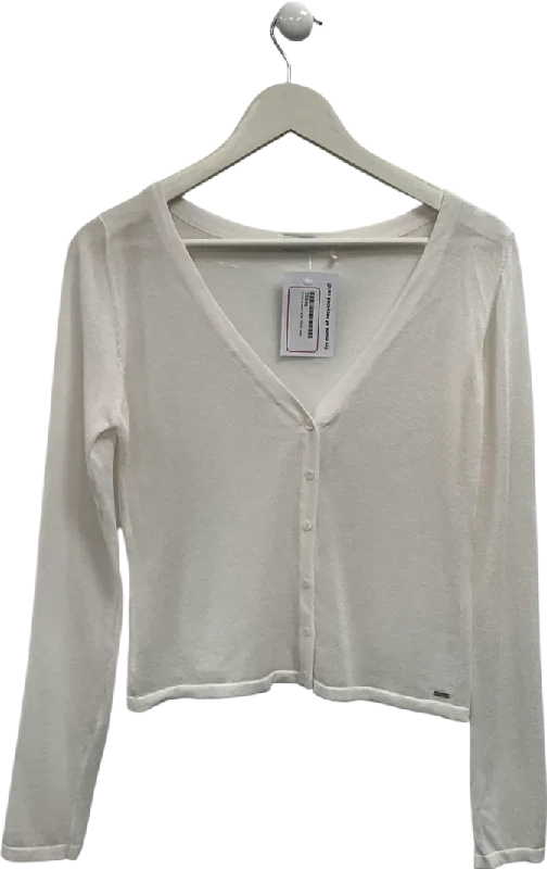 Bright cardiganLounge Underwear White Fine Knit Cardigan UK M