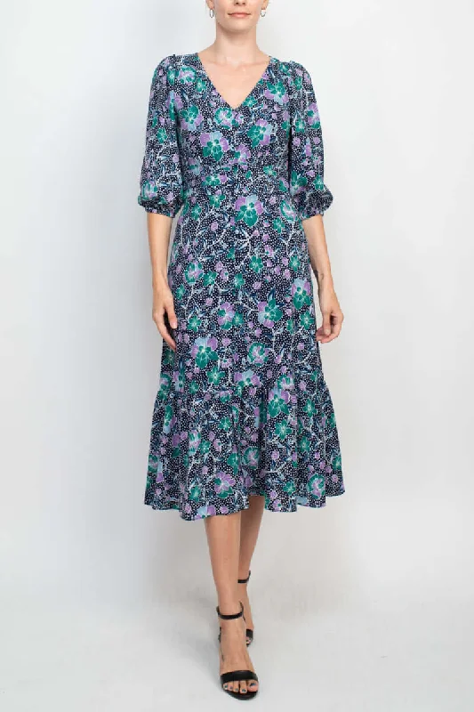 Floral DressMaggy London fit & flare short sleeve dress