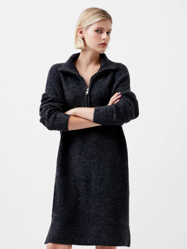 Wedding DressMaddox Half Zip Long Sleeve Knit Dress