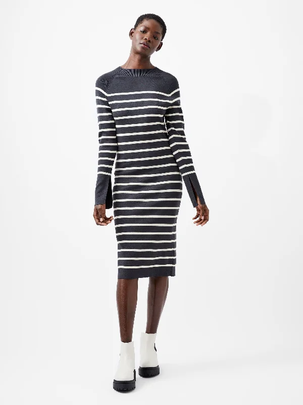 Retro DressMilena Striped Knit Midi Dress